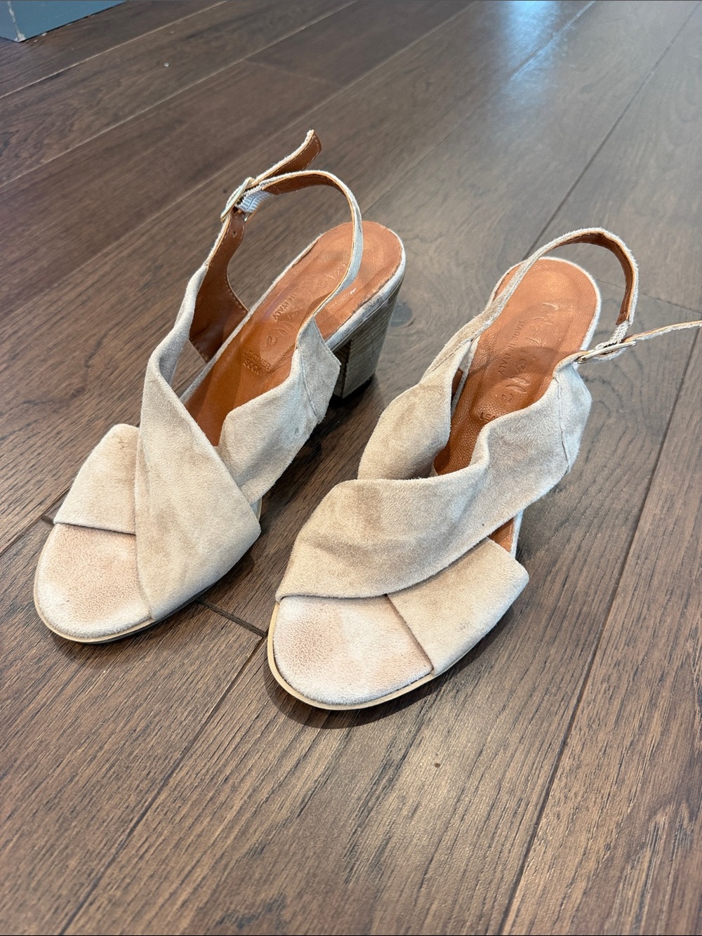 Mariella Suede Heel Sandals Womens Size 8 - C36-217